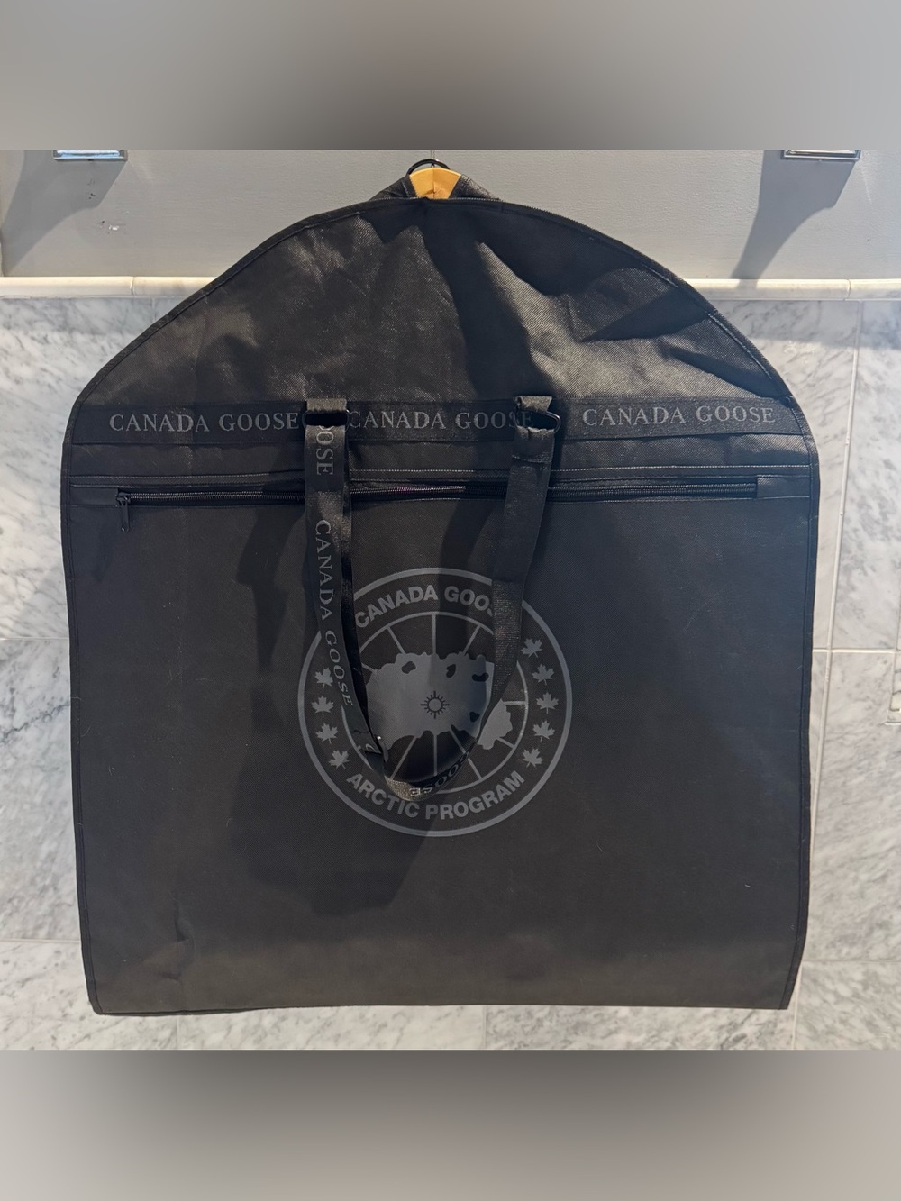 Canada Goose Black Travel Garment Bag with Logo